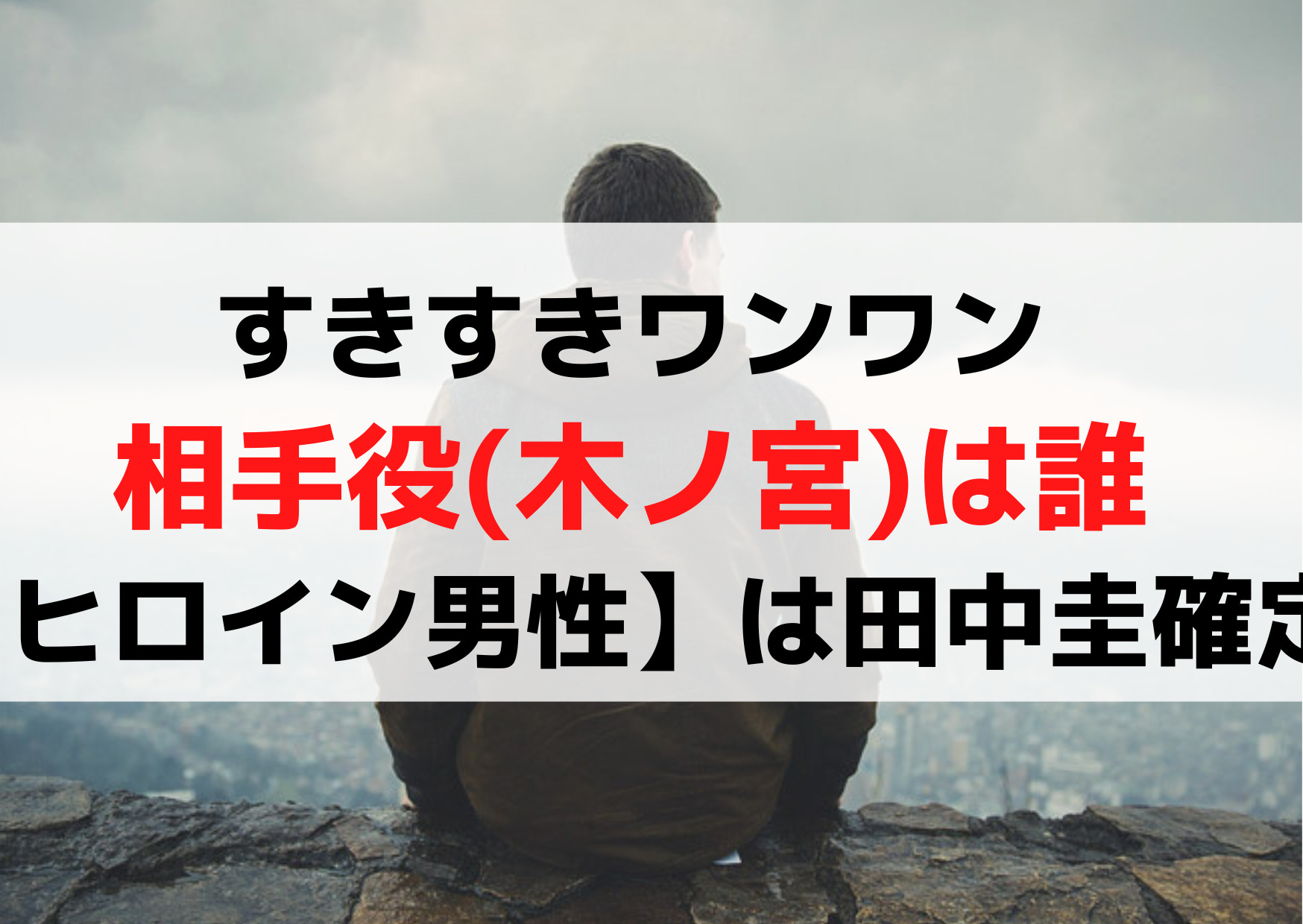 すきすきワンワン相手役(木ノ宮)は誰【ヒロイン男性】は田中圭確定？