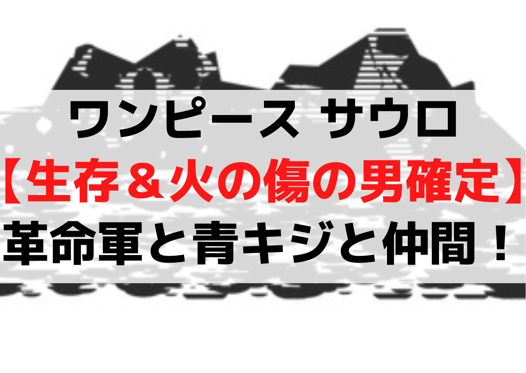 ワンピース サウロ【生存＆火の傷の男確定】革命軍と青キジと仲間！