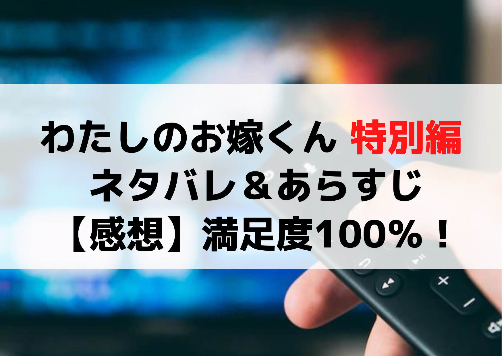 わたしのお嫁くん 特別編 ネタバレ＆あらすじ【感想】満足度100％！