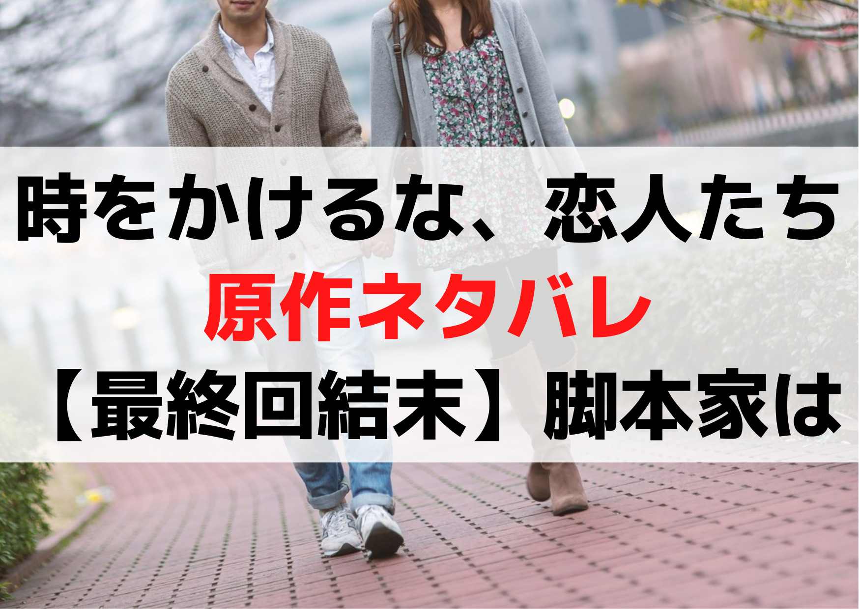時をかけるな、恋人たち原作ネタバレ【最終回結末】脚本家は誰？